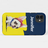 Funny Frenchie Rosie The Riveter Parody Case-Mate iPhone Hülle (Rückseite (Horizontal))