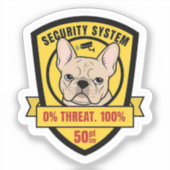 Funny Frenchie Security System Judgment Dog Mom Gi Aufkleber (Vorderseite)