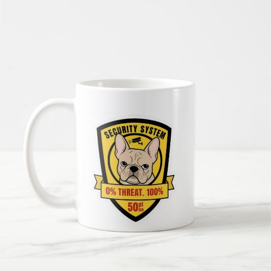 Funny Frenchie Security System Judgment Dog Mom Gi Kaffeetasse (Links)