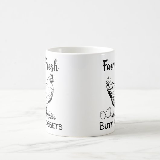 Funny Fresh Hintern Nuggets Hühnereier Kaffeetasse (Mittel)