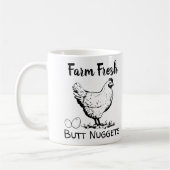 Funny Fresh Hintern Nuggets Hühnereier Kaffeetasse (Links)
