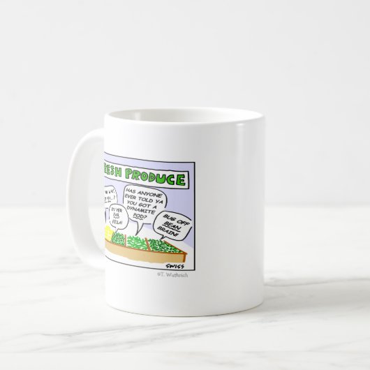Funny Fresh Produziert Cartoon Gemüse Tasse (Vorderseite Links)