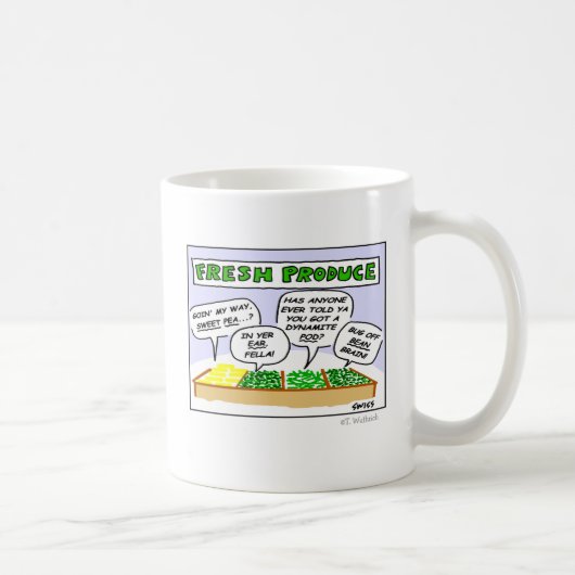 Funny Fresh Produziert Cartoon Gemüse Tasse (Rechts)
