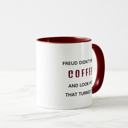 Funny Freud hatte keine Kaffeepsychologie Tasse (VorderseiteRechts)
