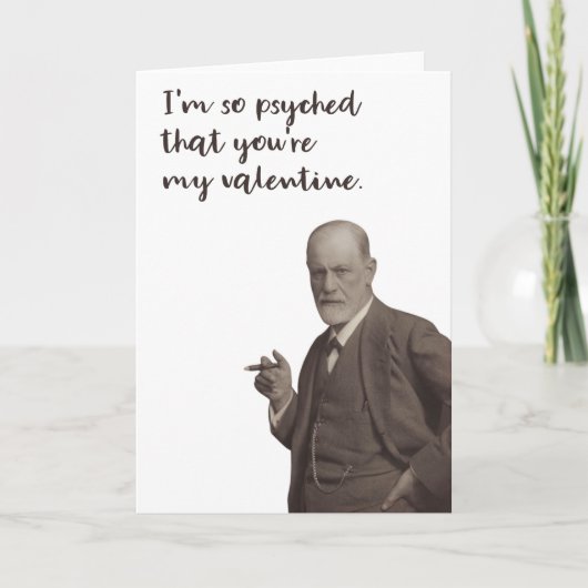 Funny Freud Psychologie Valentine Karte (Vorderseite)