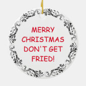 Funny Fricken Weihnachten Keramik Ornament (Hinten)