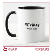 Funny Friday Happy Hour Typografy Tasse