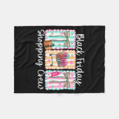Funny Friday Shopng Crew Christmas Black Shopng Fa Fleecedecke (Vorderseite (Horizontal))