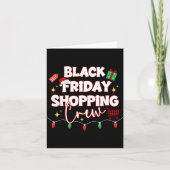 Funny Friday Shopng Crew Christmas Black Shopng Fa Karte (Vorderseite)