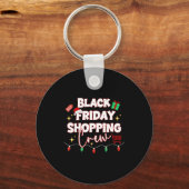 Funny Friday Shopng Crew Christmas Black Shopng Fa Schlüsselanhänger (Vorderseite)