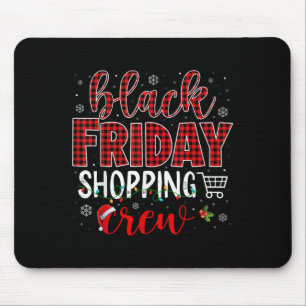 Funny Friday Shopning Crew Weihnachten Black Shopi Mousepad