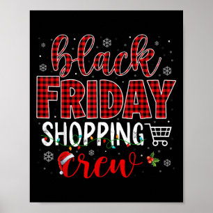 Funny Friday Shopning Crew Weihnachten Black Shopi Poster