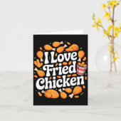 Funny Fried Chicken Art For Men Women Kids Fast Fo Karte (Gelbe Blume)