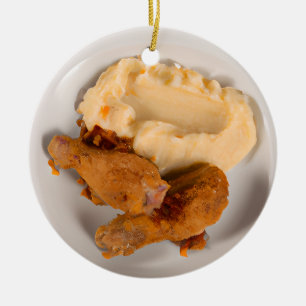 Funny Fried Chicken Pub Weihnachten Keramik Ornament