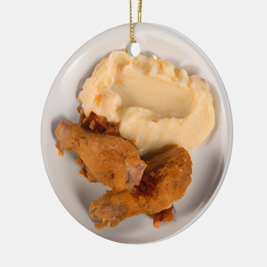 Funny Fried Chicken Pub Weihnachten Keramik Ornament (Links)