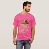 Funny Fried Chicken Queen Coole Liebe Hühnchen T-Shirt (Vorne ganz)
