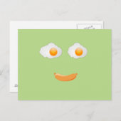 Funny Fried Egg Food Face Postkarte (Vorne/Hinten)