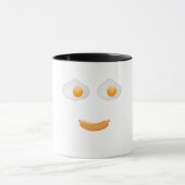 Funny Fried Egg Food Face Tasse (Zentrum)