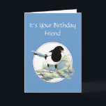 Funny, Friend Birthday, Magpie Watercolor Bird Karte<br><div class="desc">Wenn du Vögel,  Natur oder Wildtiere liebst und besonders Magpies,  dann wäre das eine tolle Geburtstagskarte,  com</div>