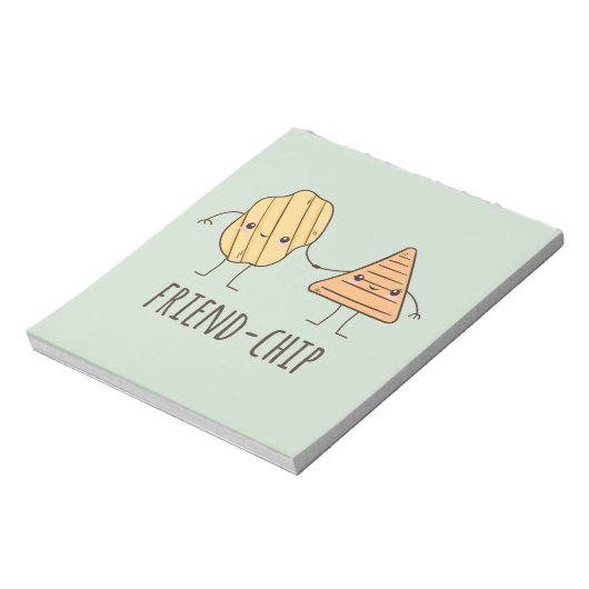 Funny Friend Chip Kartoffelchips Notizblock (Rotiert)