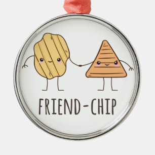 Funny Friend Chip Kartoffelchips Ornament Aus Metall