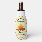 Funny Friend Marshmallow Camping Zitat Flaschenkühler (Flaschenvorderseite)