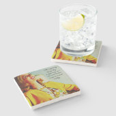 Funny Friend trinken Wein Zitat Geschenk Haushalt  Steinuntersetzer (Seitenansicht)