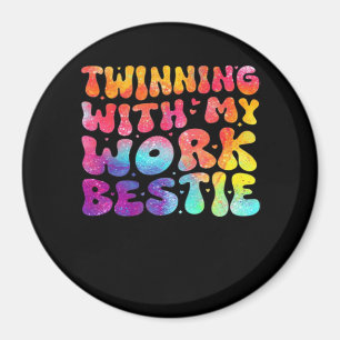 Funny Friends Twinning mit meiner Arbeit Bestie Sp Magnet