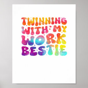 Funny Friends Twinning mit meiner Arbeit Bestie Sp Poster