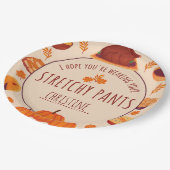 Funny Friendsgiving Erntedank Dinner Holiday Pappteller (Schrägansicht)