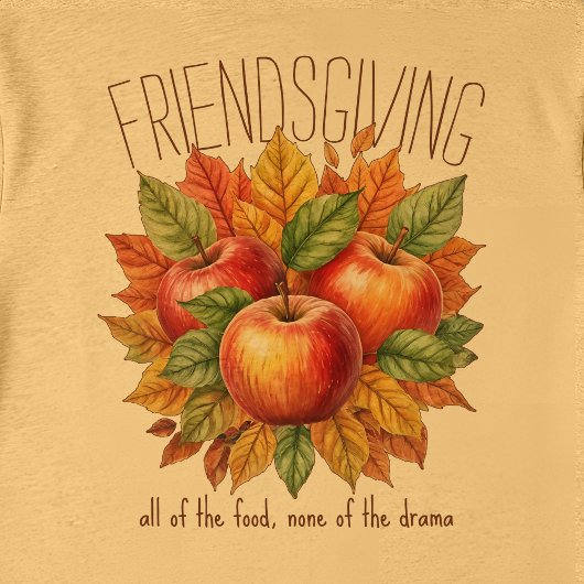 Funny Friendsgiving Fall Apple Cozy Foodie Friends Tri-Blend Shirt