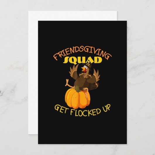 Funny Friendsgiving Squad Dieser Erntedank Day Tu Einladung (Vorne/Hinten)