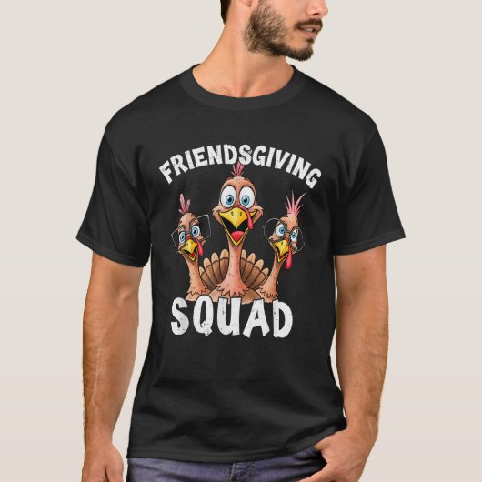 Funny Friendsgiving Turkey Trot Squad Matching Tha T-Shirt (Vorderseite)