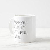 Funny Friendship BESTE FREUNDIN Bestie Quote Spric Kaffeetasse (Vorderseite Links)