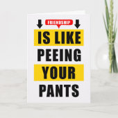 Funny Friendship Comparison Bold Typography Karte (Vorderseite)