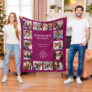 Funny Friendship Hangover Design Foto Collage Fleecedecke