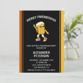 Funny Friendsmas Einladungen Bier (Stehend Vorderseite)