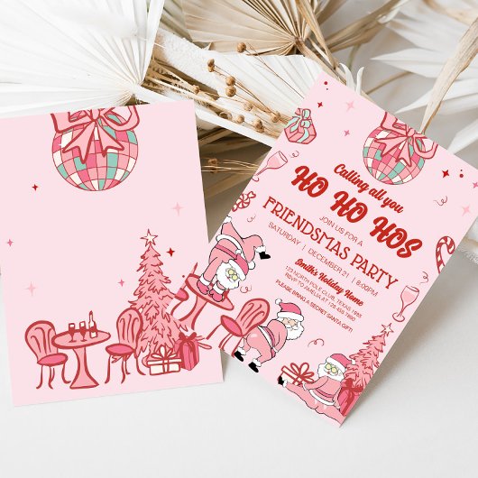 Funny Friendsmas Santa Ho Ho Hos Weihnachtsfeierta Einladung