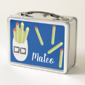Funny Fries Kids Name Metal Lunch Box (Rückseite)