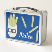 Funny Fries Kids Name Metal Lunch Box (Vorderseite)