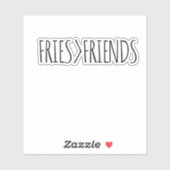 FUNNY FRIES ÜBER FREUNDE AUFKLEBER (Blatt)