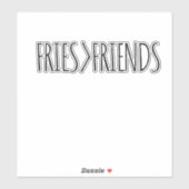 FUNNY FRIES ÜBER FREUNDE AUFKLEBER (Blatt)