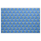 Funny frilled Halslizard Surfing Cartoon Stoff (Fat Quarter (45,7 x 55,9 cm))