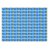 Funny frilled Halslizard Surfing Cartoon Tischdecke (Vorderseite (Horizontal))