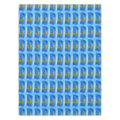 Funny frilled Halslizard Surfing Cartoon Tischdecke (Vorderseite)