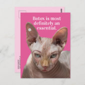 Funny Frinkled Cat - Botox ist essenziell Postkarte (Vorne/Hinten)