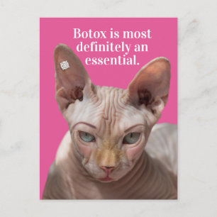 Funny Frinkled Cat - Botox ist essenziell Postkarte