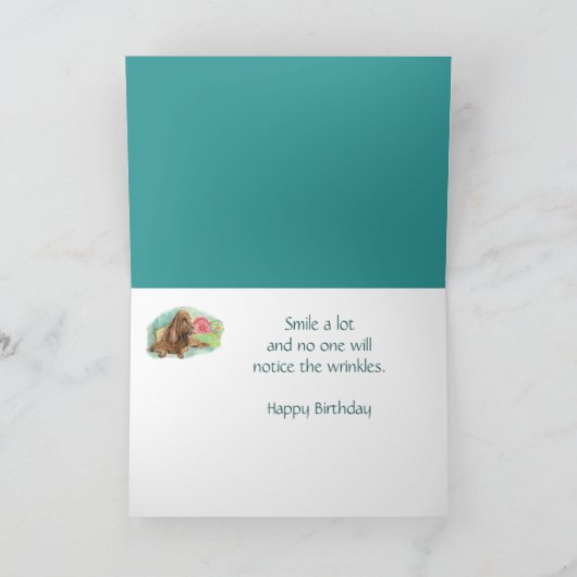 Funny Frinkled Hound Hund Alter Alter 60. Geburtst Karte (Innenseite)