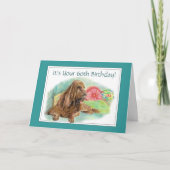 Funny Frinkled Hound Hund Alter Alter 60. Geburtst Karte (Vorderseite)