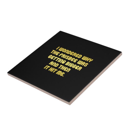 Funny Frisbee Joke Fliese (Seite)